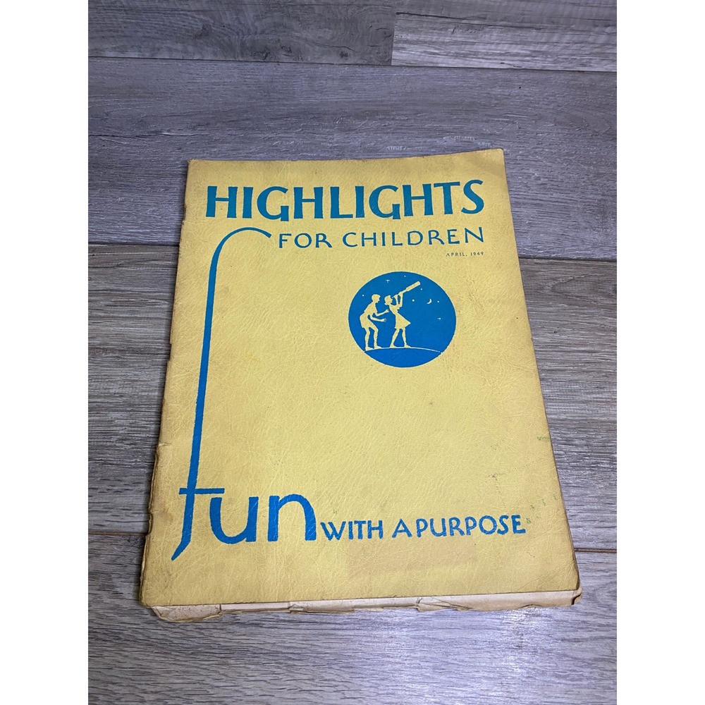 VTG Highlights for Children Magazine April 1949 Vol 4 No 4 Fun With A Purpose